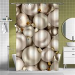 Christmas Silver Ornaments Shower Curtain 48  x 72  (Small)