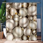 Christmas Silver Ornaments Shower Curtain 60  x 72  (Medium)