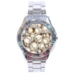 Christmas Silver Ornaments Stainless Steel Analogue Watch