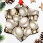 Christmas Silver Ornaments Ornament (Snowflake)