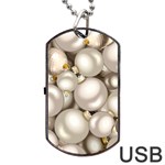 Christmas Silver Ornaments Dog Tag USB Flash (One Side)