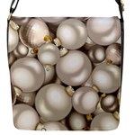 Christmas Silver Ornaments Flap Closure Messenger Bag (S)