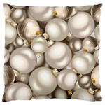 Christmas Silver Ornaments Large Flano Cushion Case (One Side)