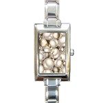 Christmas Silver Ornaments Rectangle Italian Charm Watch