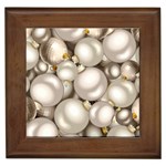 Christmas Silver Ornaments Framed Tile