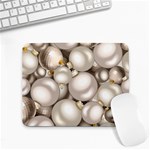 Christmas Silver Ornaments Small Mousepad