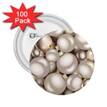 Christmas Silver Ornaments 2.25  Button (100 pack)