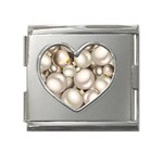 Christmas Silver Ornaments Mega Link Heart Italian Charm (18mm)