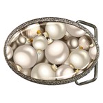 Christmas Silver Ornaments Belt Buckle