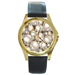 Christmas Silver Ornaments Round Gold Metal Watch