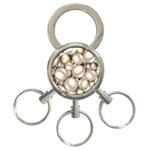 Christmas Silver Ornaments 3-Ring Key Chain