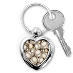 Christmas Silver Ornaments Key Chain (Heart)