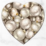 Christmas Silver Ornaments Jigsaw Puzzle (Heart)