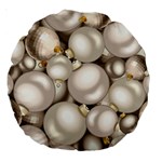 Christmas Silver Ornaments Large 18  Premium Round Cushion 