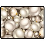 Christmas Silver Ornaments Double Sided Fleece Blanket (Large)