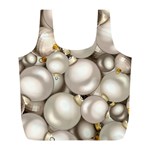 Christmas Silver Ornaments Full Print Recycle Bag (L)