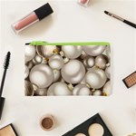 Christmas Silver Ornaments Cosmetic Bag (XS)