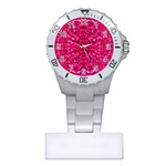 Hot Pink Glitter Plastic Nurses Watch