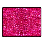 Hot Pink Glitter Double Sided Fleece Blanket (Small)