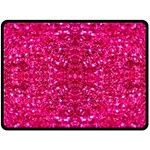 Hot Pink Glitter Double Sided Fleece Blanket (Large)