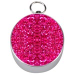 Hot Pink Glitter Silver Compass