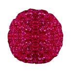 Hot Pink Glitter Standard 15  Premium Flano Round Cushion 