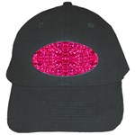 Hot Pink Glitter Black Cap