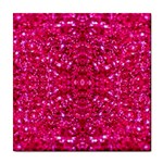 Hot Pink Glitter Tile Coaster