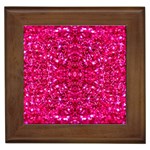 Hot Pink Glitter Framed Tile