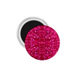 Hot Pink Glitter 1.75  Magnet