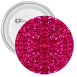 Hot Pink Glitter 3  Button