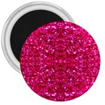 Hot Pink Glitter 3  Magnet