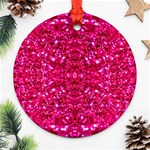 Hot Pink Glitter Ornament (Round)