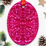 Hot Pink Glitter Ornament (Oval)