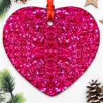 Hot Pink Glitter Ornament (Heart)