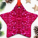 Hot Pink Glitter Ornament (Star)