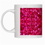 Hot Pink Glitter White Mug