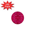 Hot Pink Glitter 1  Mini Button (100 pack) 