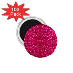 Hot Pink Glitter 1.75  Magnet (100 pack) 