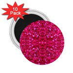 Hot Pink Glitter 2.25  Magnet (10 pack)