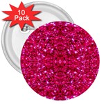 Hot Pink Glitter 3  Button (10 pack)