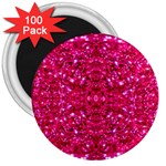 Hot Pink Glitter 3  Magnet (100 pack)