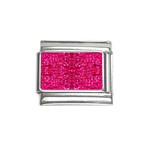 Hot Pink Glitter Italian Charm (9mm)