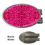 Hot Pink Glitter Money Clip (Oval)