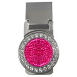 Hot Pink Glitter Money Clip (CZ)