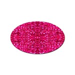 Hot Pink Glitter Sticker (Oval)