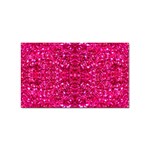 Hot Pink Glitter Sticker (Rectangular)