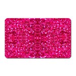 Hot Pink Glitter Magnet (Rectangular)