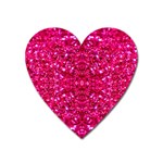 Hot Pink Glitter Magnet (Heart)