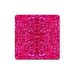 Hot Pink Glitter Magnet (Square)